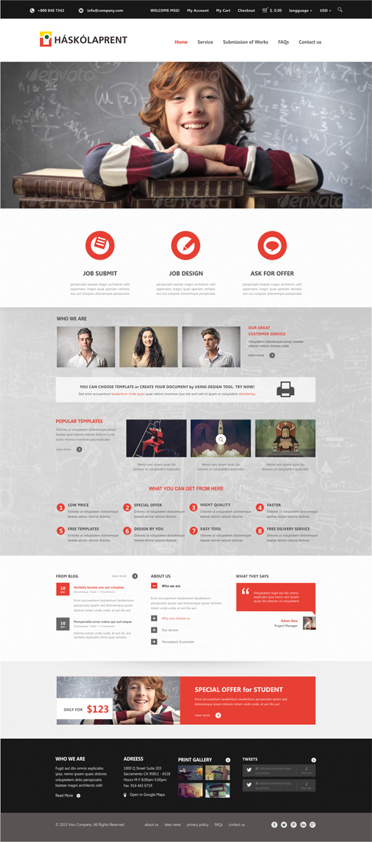 Web-Design von Silverfox Studio für Haskolaprent | Design #2352104
