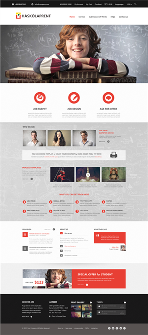 Diseño Web por Silverfox Studio para Haskolaprent | Diseño: #2352104