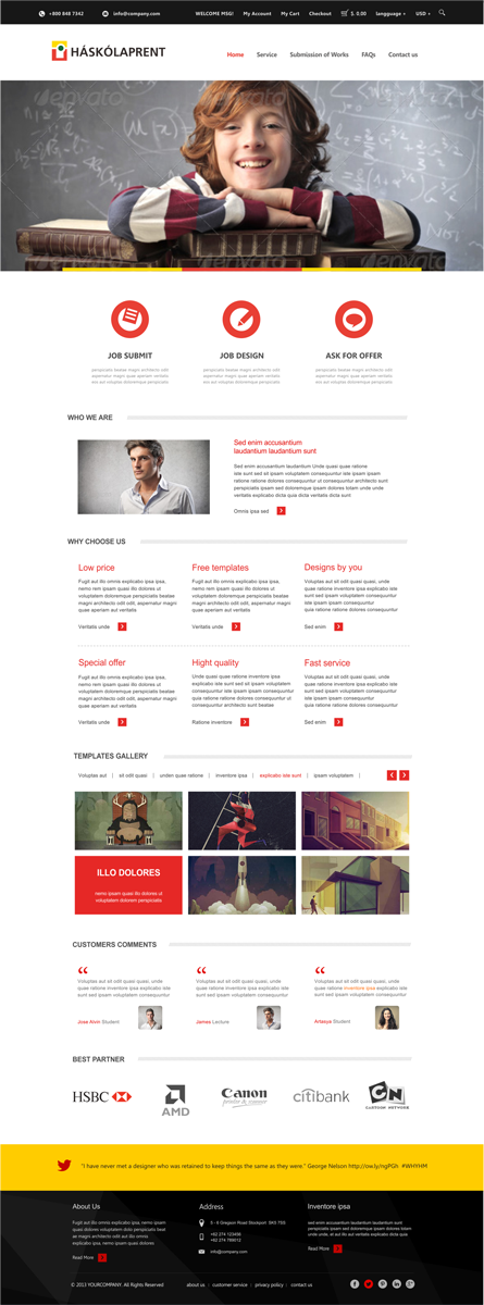 Web Design by Silverfox Studio for Haskolaprent | Design #2352234