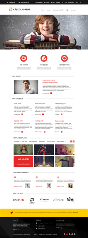 Diseño Web por Silverfox Studio para Haskolaprent | Diseño: #2352234