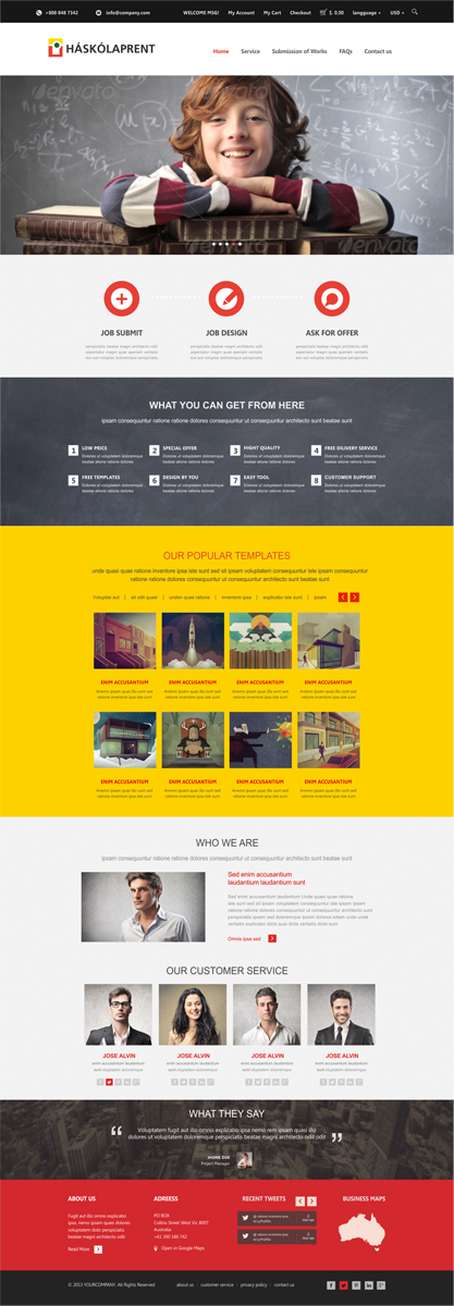 Web-Design von Silverfox Studio für Haskolaprent | Design #2353777