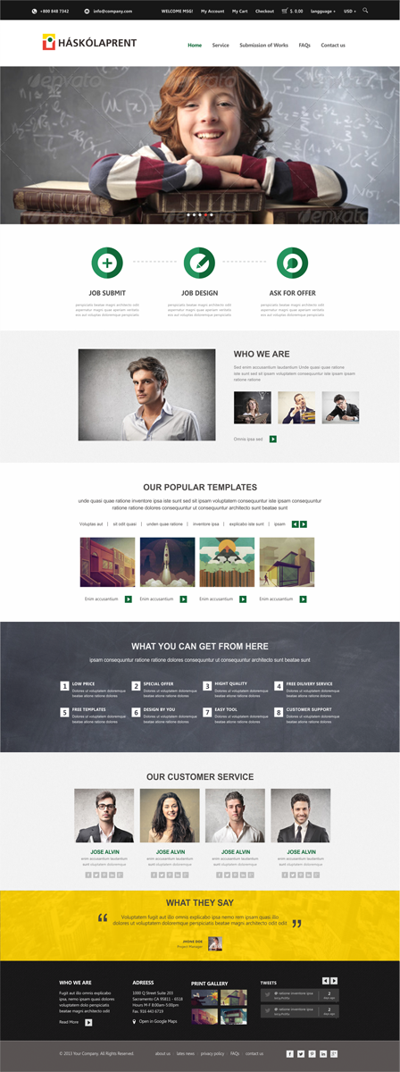 Diseño Web por Silverfox Studio para Haskolaprent | Diseño #2354265