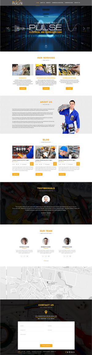 Wordpress Design by Latest Design Ideas for Pulse Electrical and Communications | Design #11312162