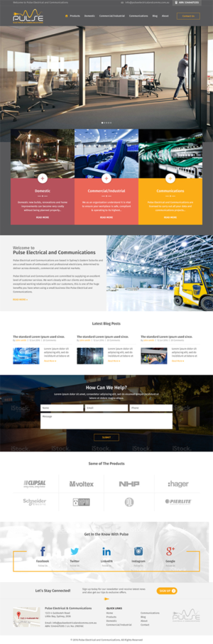 Diseño Wordpress por RupalTechno para Pulse Electrical and Communications | Diseño: #11308327