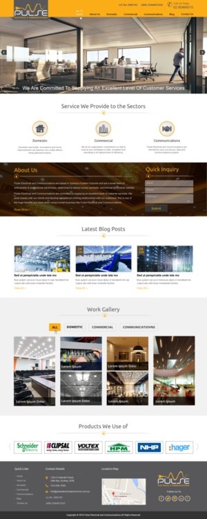 Diseño Wordpress por harmi_199 para Pulse Electrical and Communications | Diseño: #11321860