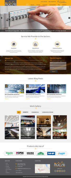 Diseño Wordpress por harmi_199 para Pulse Electrical and Communications | Diseño: #11321861