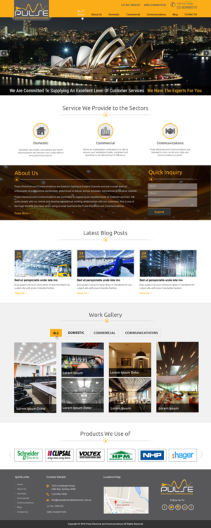 Diseño Wordpress por harmi_199 para Pulse Electrical and Communications | Diseño: #11321862