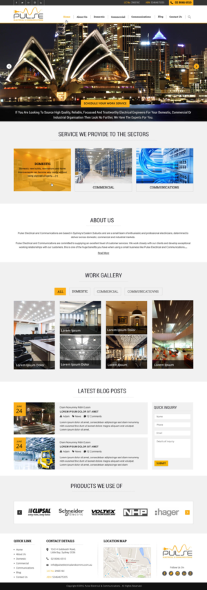 Diseño Wordpress por harmi_199 para Pulse Electrical and Communications | Diseño: #11321952