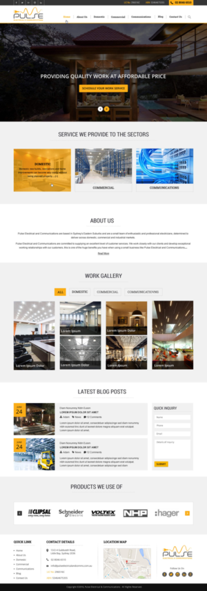 Diseño Wordpress por harmi_199 para Pulse Electrical and Communications | Diseño: #11321953
