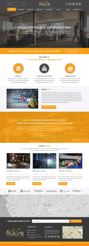 Wordpress Design by pb for Pulse Electrical and Communications | Design: #11305270