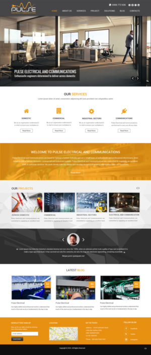 Wordpress Design by pb for Pulse Electrical and Communications | Design: #11305272