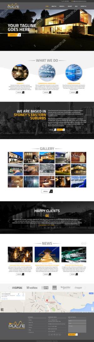Diseño Wordpress por MIND para Pulse Electrical and Communications | Diseño: #11314573