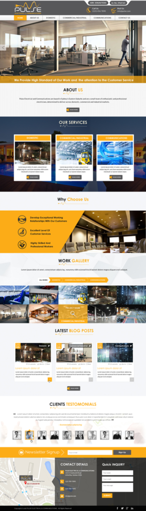 Diseño Wordpress por Sbss para Pulse Electrical and Communications | Diseño: #11311743
