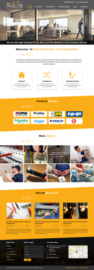 Diseño Wordpress por Sbss para Pulse Electrical and Communications | Diseño: #11311744