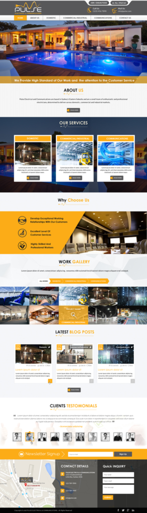 Diseño Wordpress por Sbss para Pulse Electrical and Communications | Diseño: #11311745