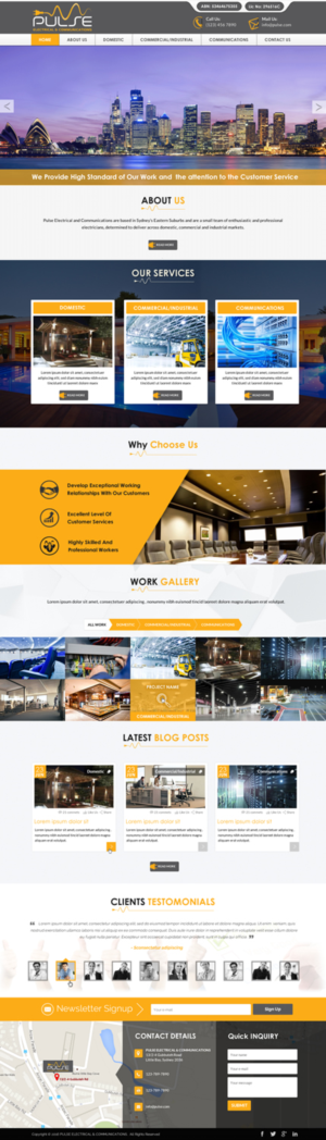 Diseño Wordpress por Sbss para Pulse Electrical and Communications | Diseño: #11311773