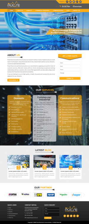 Diseño Wordpress por Sbss para Pulse Electrical and Communications | Diseño: #11311776