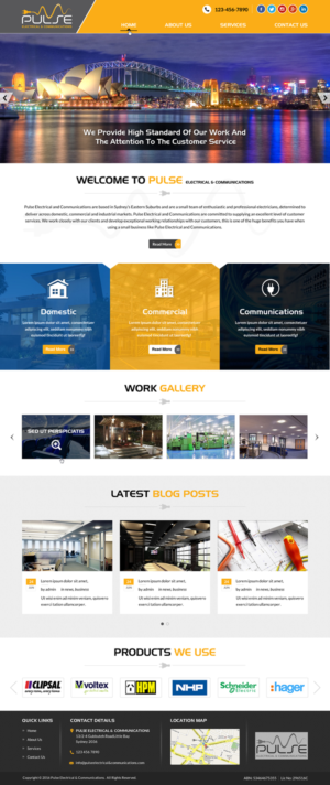 Diseño Wordpress por Sbss para Pulse Electrical and Communications | Diseño: #11311778