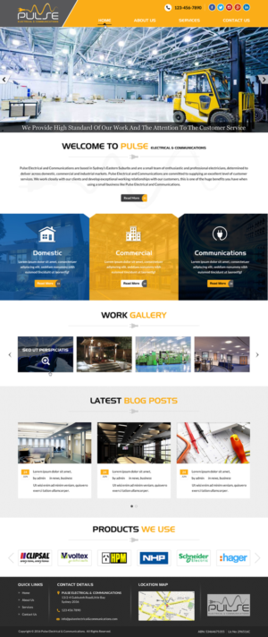 Diseño Wordpress por Sbss para Pulse Electrical and Communications | Diseño: #11311839