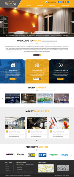 Diseño Wordpress por Sbss para Pulse Electrical and Communications | Diseño: #11311892