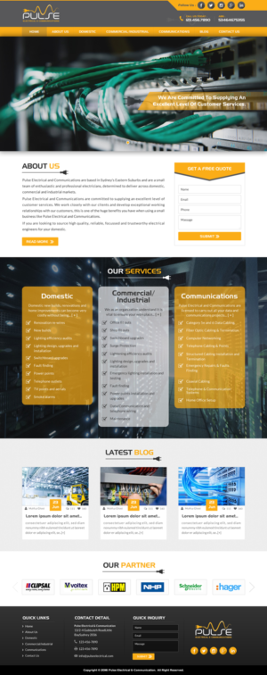 Diseño Wordpress por Sbss para Pulse Electrical and Communications | Diseño: #11311894