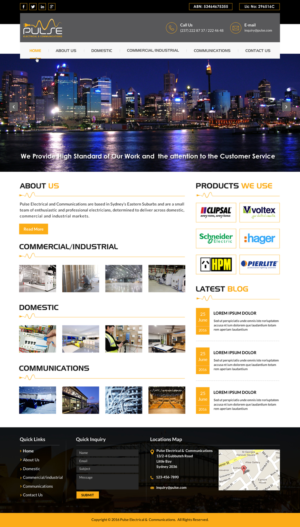 Diseño Wordpress por Sbss para Pulse Electrical and Communications | Diseño: #11315697