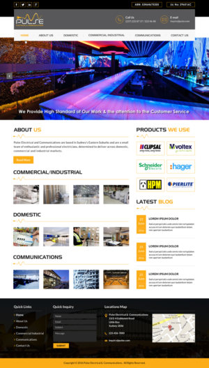Wordpress Design by Sbss for Pulse Electrical and Communications | Design: #11315699