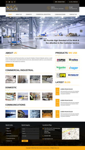 Wordpress Design by Sbss for Pulse Electrical and Communications | Design: #11315700