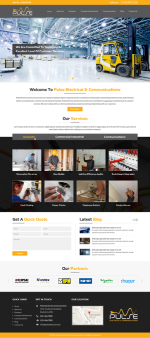 Diseño Wordpress por Sbss para Pulse Electrical and Communications | Diseño: #11331216