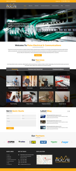 Diseño Wordpress por Sbss para Pulse Electrical and Communications | Diseño: #11331217