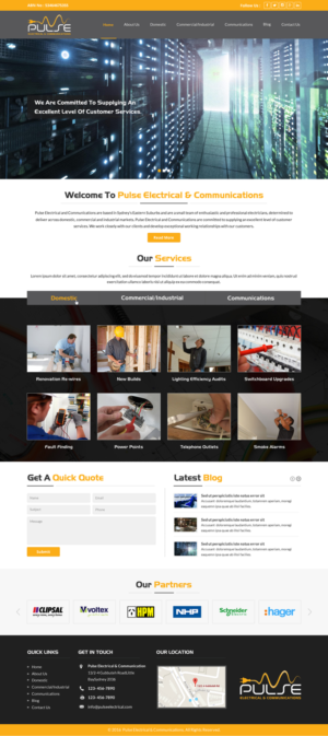 Diseño Wordpress por Sbss para Pulse Electrical and Communications | Diseño: #11331218