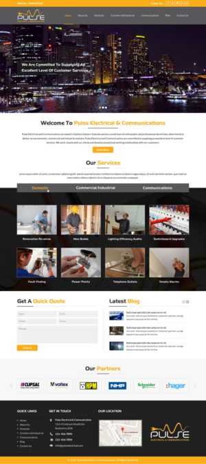 Diseño Wordpress por Sbss para Pulse Electrical and Communications | Diseño: #11335280