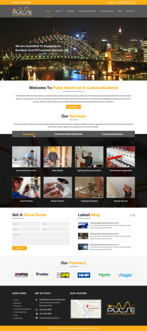 Wordpress Design by Sbss for Pulse Electrical and Communications | Design: #11335283