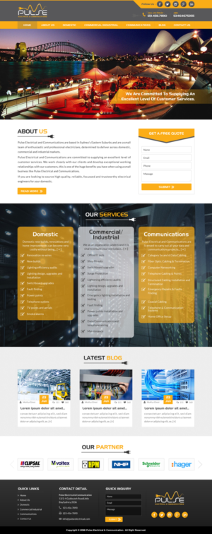 Diseño Wordpress por Sbss para Pulse Electrical and Communications | Diseño: #11335332