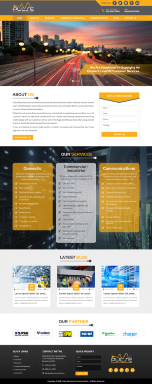 Wordpress Design by Sbss for Pulse Electrical and Communications | Design: #11335333