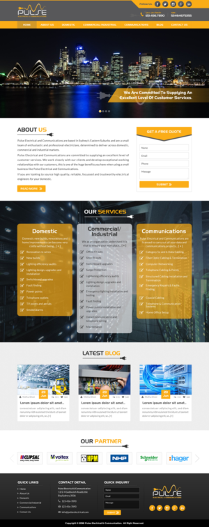 Diseño Wordpress por Sbss para Pulse Electrical and Communications | Diseño: #11335335