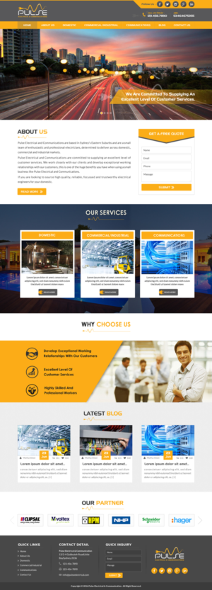 Diseño Wordpress por Sbss para Pulse Electrical and Communications | Diseño: #11352567