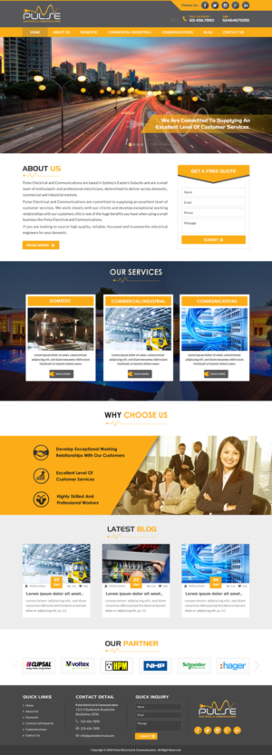 Diseño Wordpress por Sbss para Pulse Electrical and Communications | Diseño: #11352568