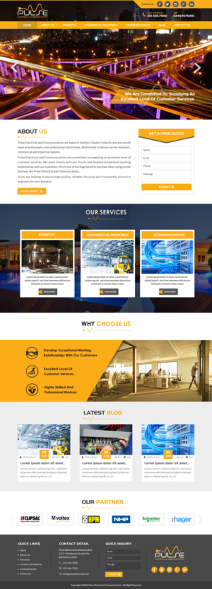 Diseño Wordpress por Sbss para Pulse Electrical and Communications | Diseño: #11362114