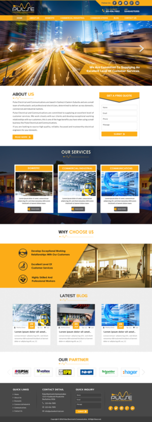 Diseño Wordpress por Sbss para Pulse Electrical and Communications | Diseño: #11362115