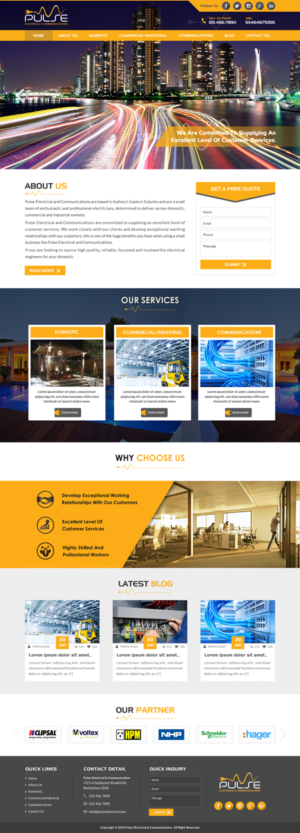 Diseño Wordpress por Sbss para Pulse Electrical and Communications | Diseño: #11362117