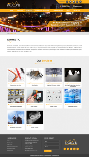 Diseño Wordpress por Sbss para Pulse Electrical and Communications | Diseño: #11393726