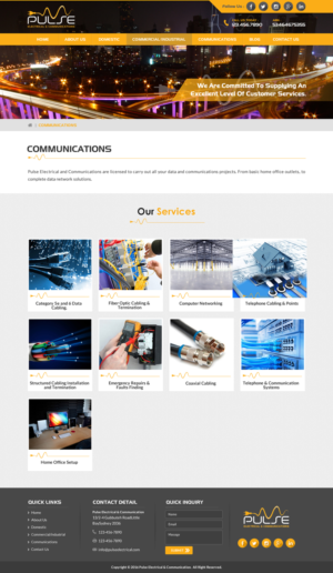Diseño Wordpress por Sbss para Pulse Electrical and Communications | Diseño: #11393727