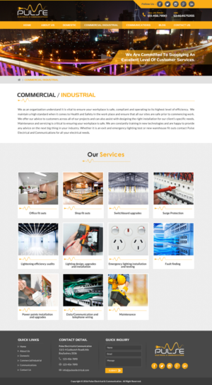 Diseño Wordpress por Sbss para Pulse Electrical and Communications | Diseño: #11393728