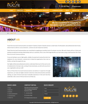 Diseño Wordpress por Sbss para Pulse Electrical and Communications | Diseño: #11393733