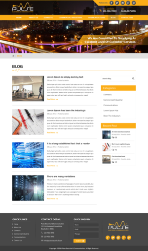 Diseño Wordpress por Sbss para Pulse Electrical and Communications | Diseño: #11405758