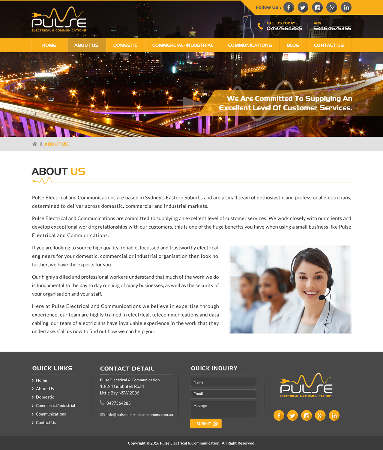 Diseño Wordpress por Sbss para Pulse Electrical and Communications | Diseño #11412951