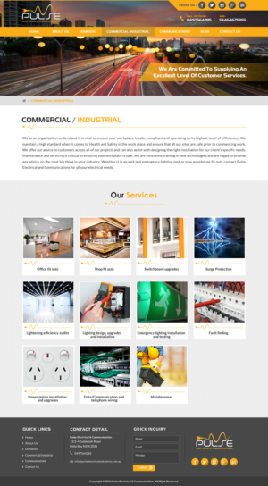 Diseño Wordpress por Sbss para Pulse Electrical and Communications | Diseño: #11412952