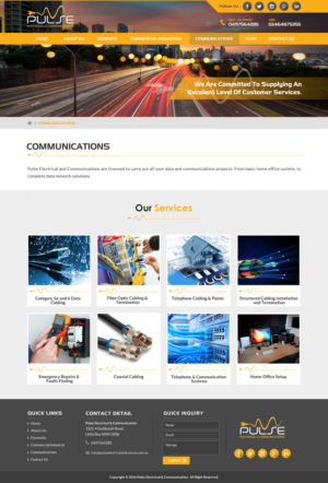 Wordpress Design by Sbss for Pulse Electrical and Communications | Design: #11412954