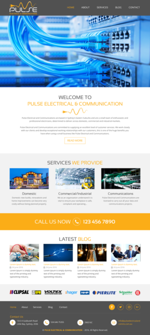 Diseño Wordpress por rightway para Pulse Electrical and Communications | Diseño: #11309303